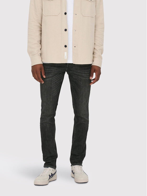 Only & Sons Jeansy Loom 22023145 Czarny Slim Fit