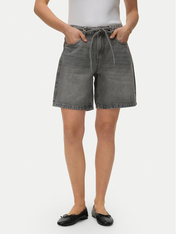 Vero Moda Szorty jeansowe Wien 10341837 Szary Relaxed Fit