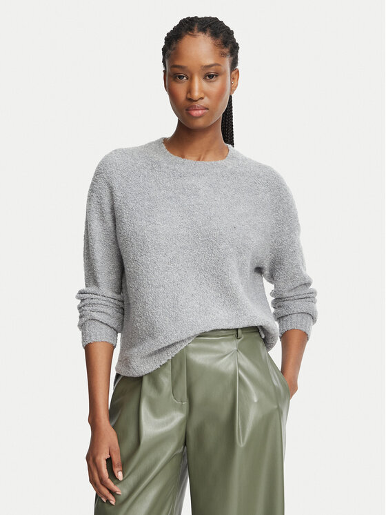 BOSS Sweter Febisana 50567052 Szary Relaxed Fit