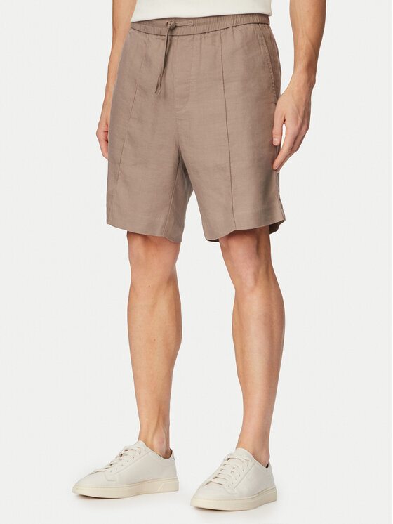 HUGO Szorty materiałowe Cino 262FW 50562792 Brązowy jasny Straight Fit