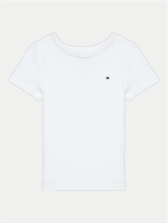 Tommy Hilfiger T-Shirt KB0KB04140 S Biały Regular Fit