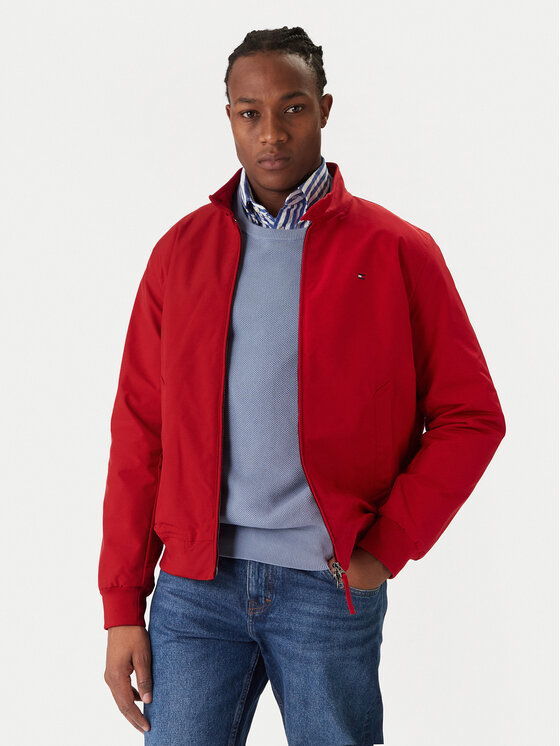 Tommy Hilfiger Kurtka przejściowa Harrington MW0MW37647 Czerwony Regular Fit