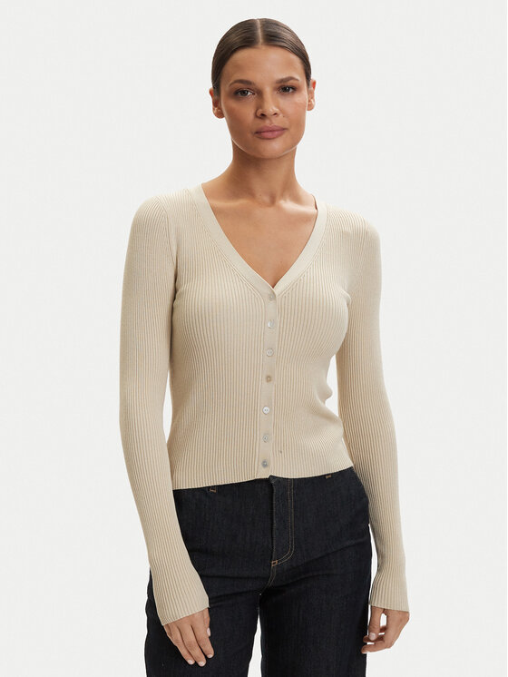 ONLY Kardigan Birtie 15363087 Beżowy Regular Fit