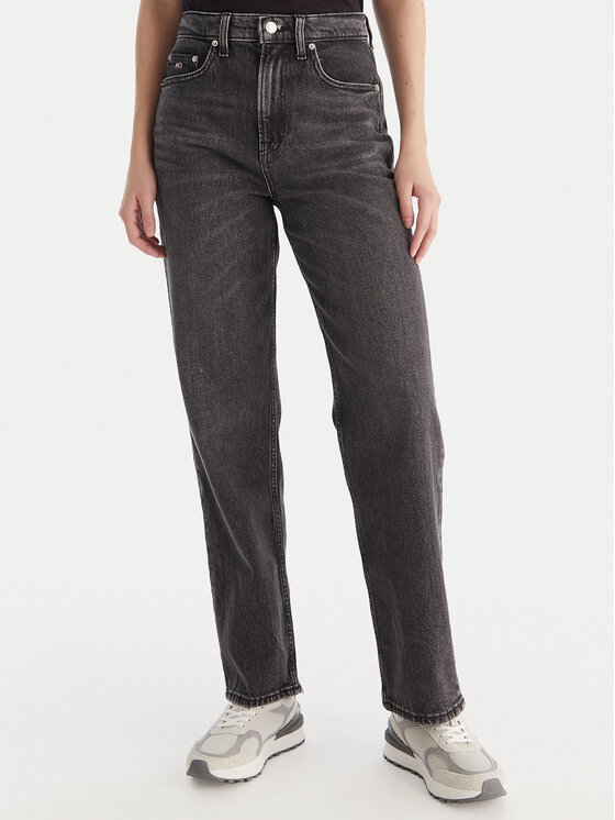 Tommy Jeans Jeansy Layla DW0DW20646 Czarny Straight Fit