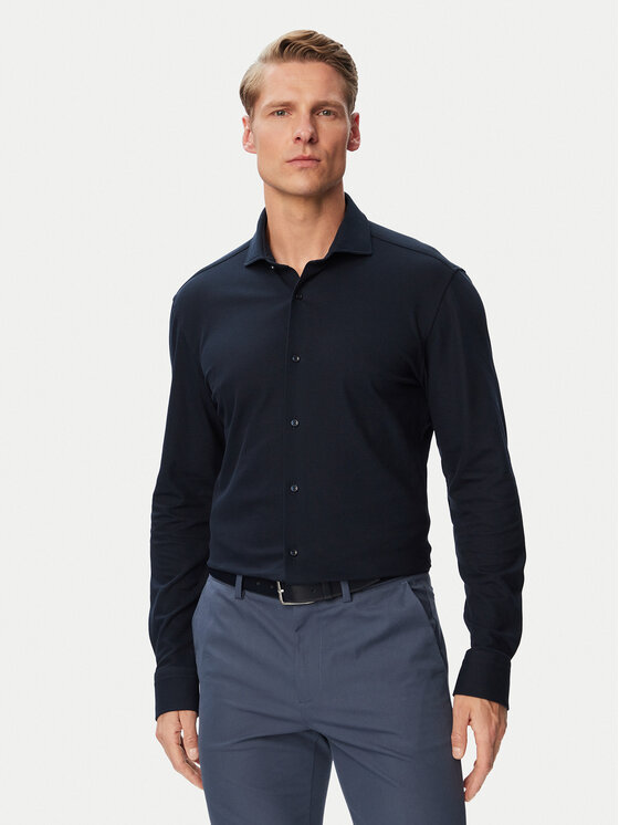 BOSS Koszula P-Hank-Sp-261 50556106 Granatowy Slim Fit
