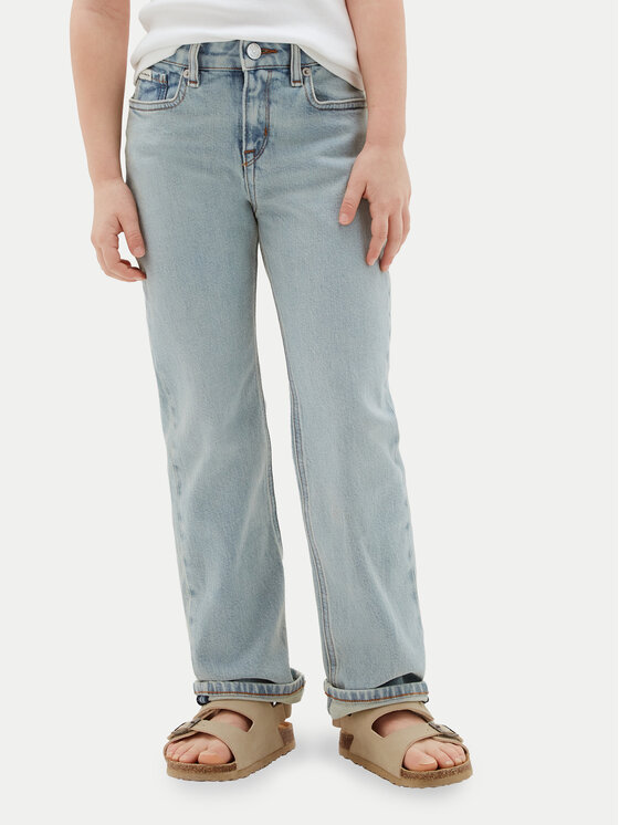Calvin Klein Jeans Jeansy LVCKSJC05G Niebieski jasny Straight Fit