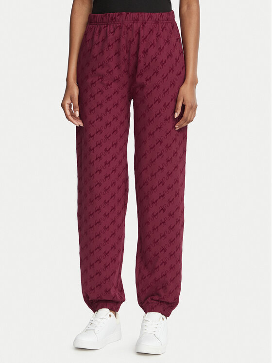 HUGO Spodnie dresowe Flokky 50566682 Czerwony ciemny Regular Fit