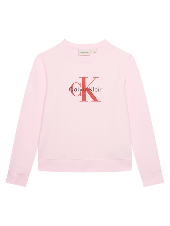 Calvin Klein Jeans Bluza Monogram IU0IU00714 Różowy Regular Fit