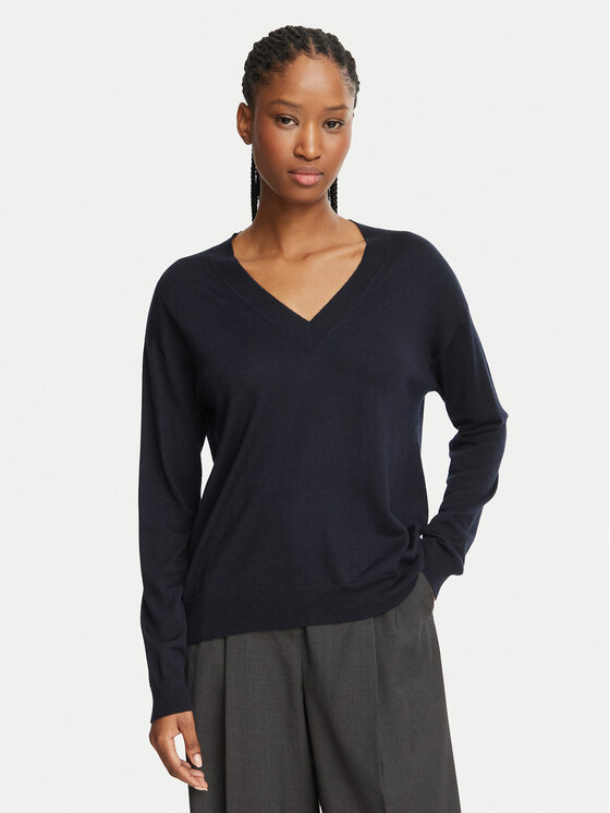 Weekend Max Mara Sweter Fiocchi 2625366062 Granatowy Regular Fit