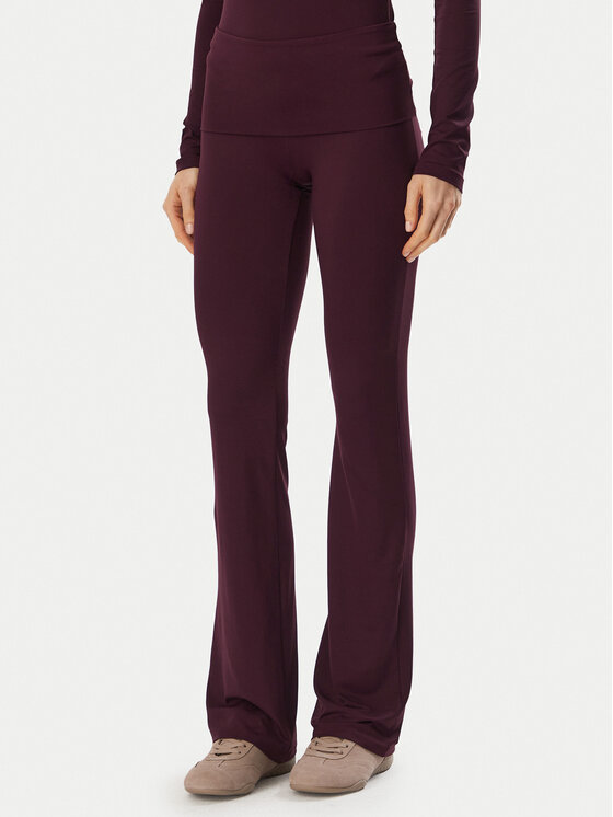 Guess Legginsy V6YB24 K4713 Bordowy Flare Fit