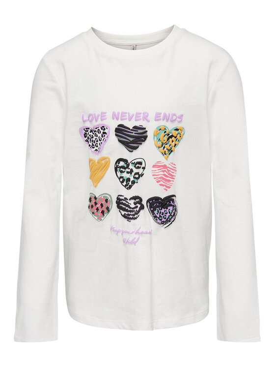 Kids ONLY Bluzka Hollie 15275495 Biały Regular Fit