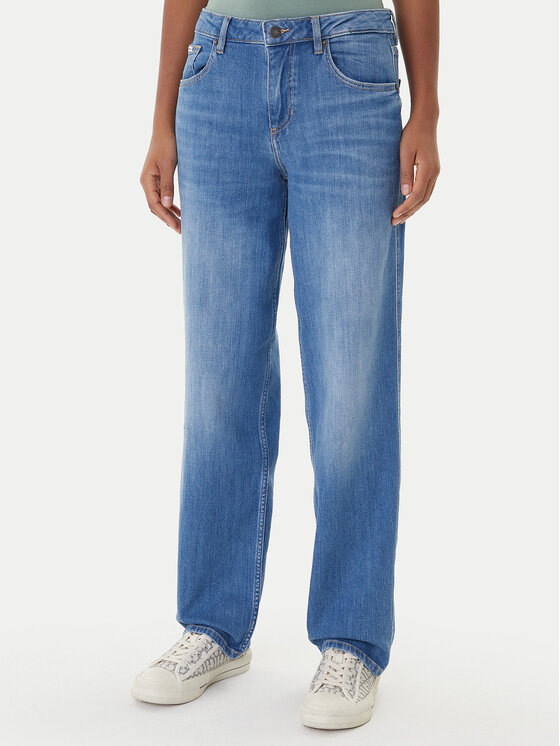 Guess Jeans Jeansy W5YA0I D0022 Niebieski Boyfriend Fit