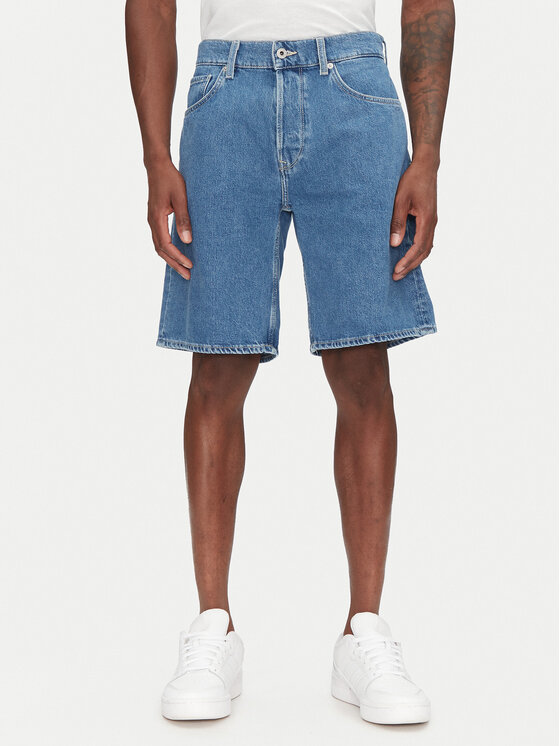 Pepe Jeans Szorty jeansowe PM801176 Niebieski Loose Fit
