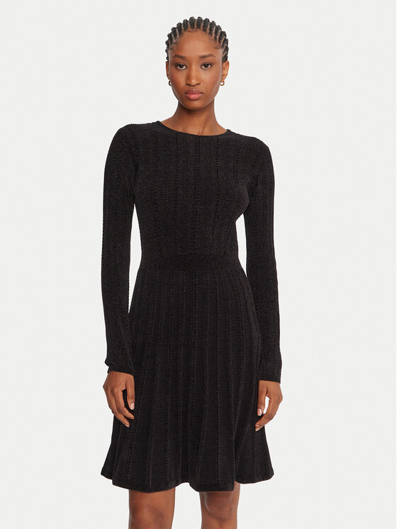 Guess Sukienka dzianinowa W5BK79 Z3902 Czarny Regular Fit