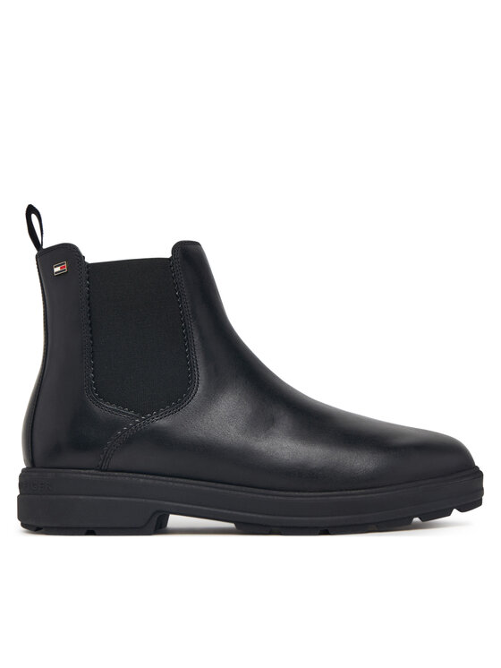 Tommy Hilfiger Sztyblety Th Flag Outdoor Chelsea Boot FW0FW09573 Czarny