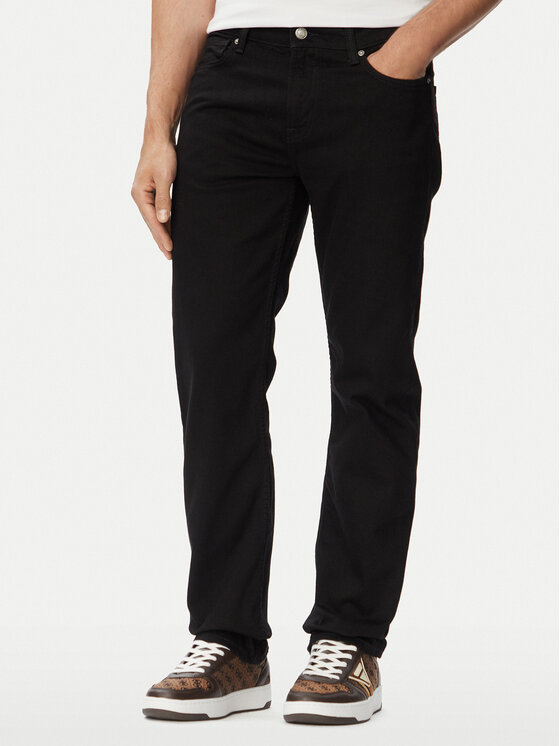 Guess Jeansy Angels M6YAN2 D1487 Czarny Slim Fit