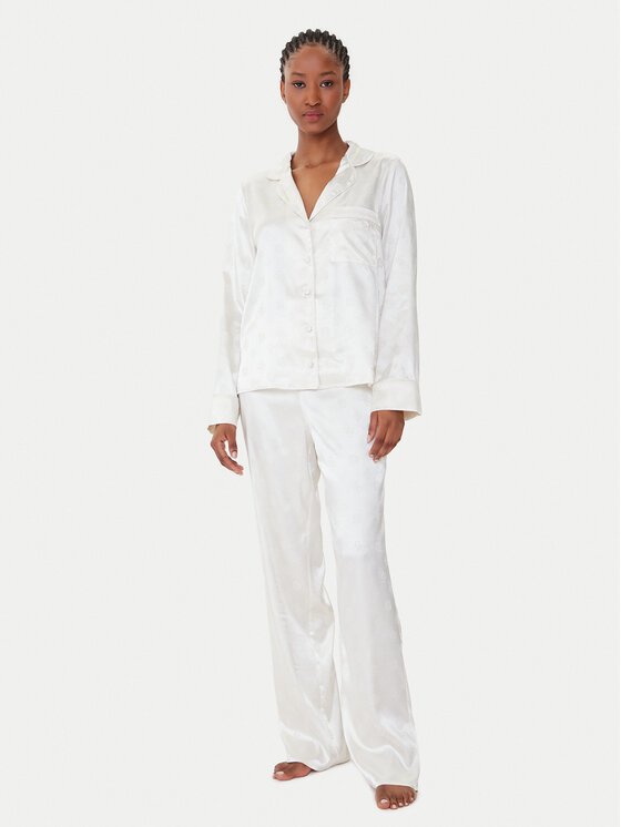 Guess Piżama O5BX05 W4732 Écru Regular Fit