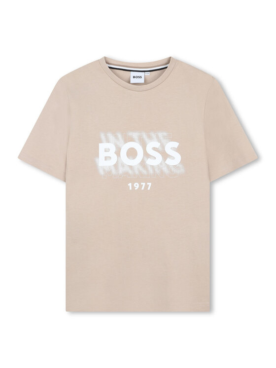 BOSS T-Shirt J52046 D Beżowy Regular Fit
