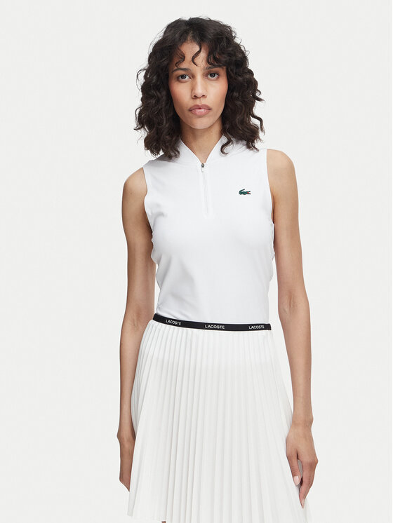 Lacoste Top PF0202 Biały Regular Fit