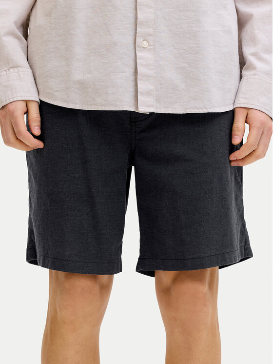 Jack & Jones Szorty materiałowe Jaiden 12293768 Czarny Relaxed Fit