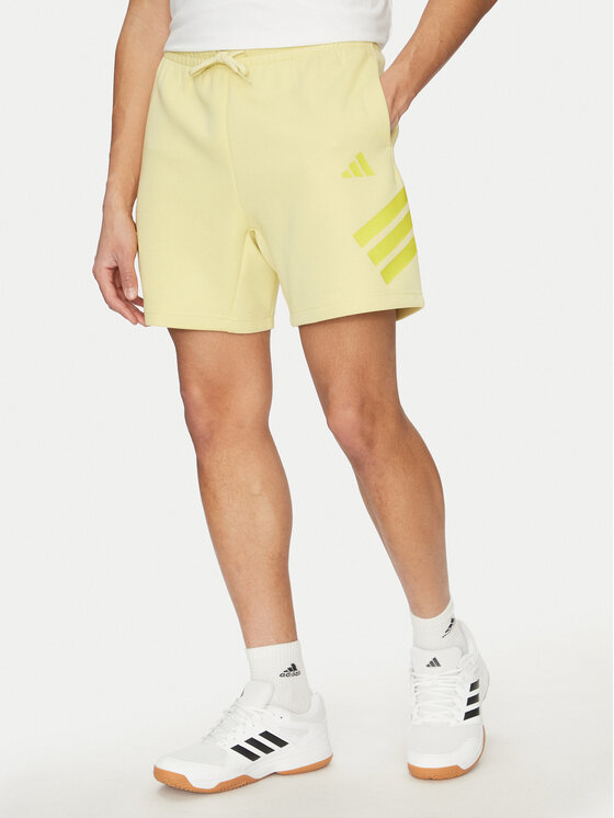 adidas Szorty sportowe Future Icons 3-Stripes JD4883 Żółty Regular Fit
