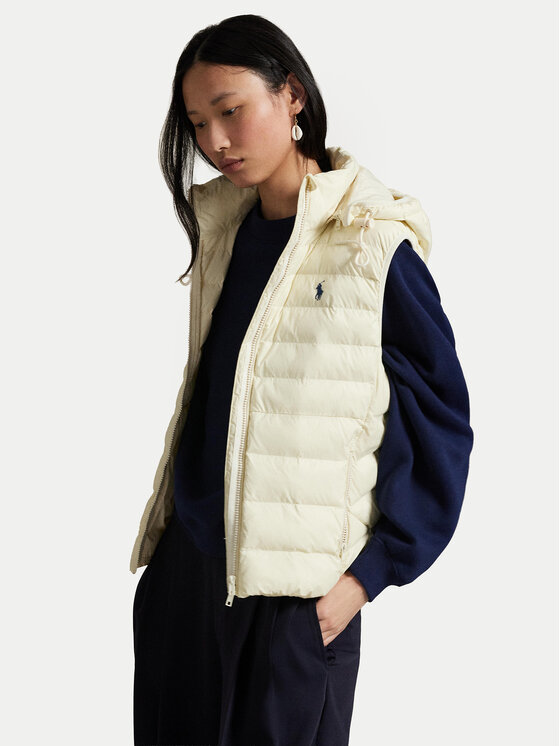 Polo Ralph Lauren Bezrękawnik 211958935002 Kremowy Regular Fit