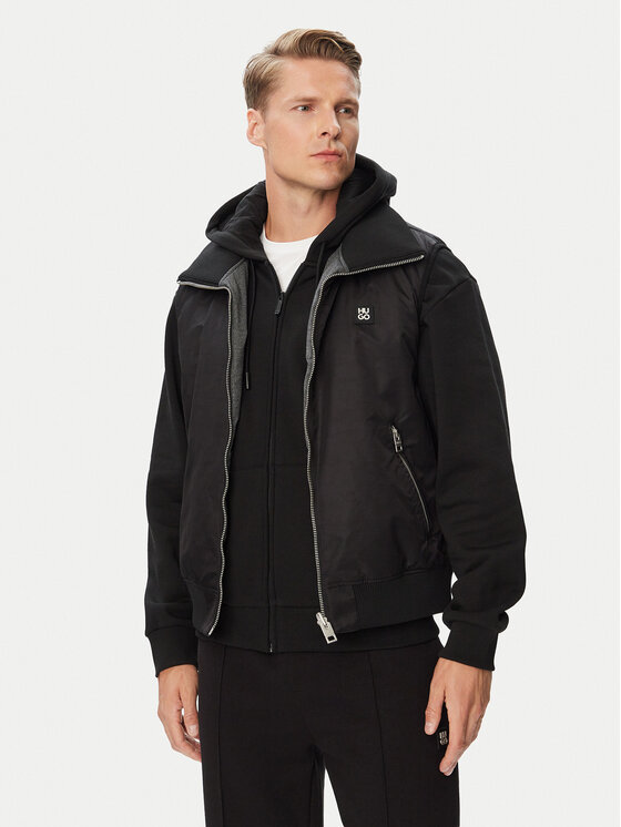 HUGO Bezrękawnik Bicko2641 50567296 Czarny Regular Fit