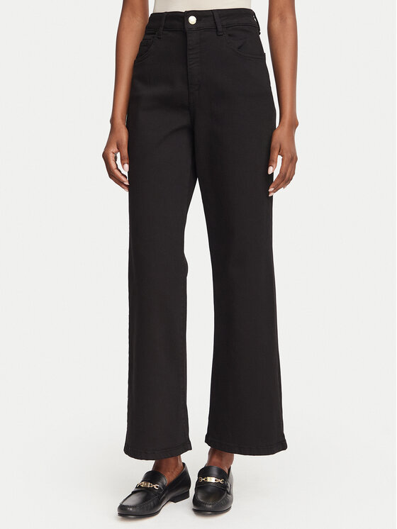Marella Jeansy Fuxia 2625136061 Czarny Wide Leg