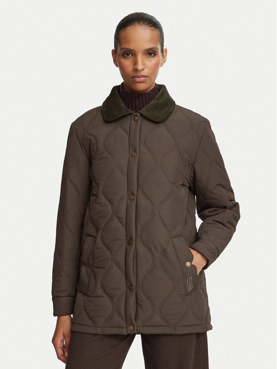 Hunter Kurtka przejściowa HARW0027262 Brązowy ciemny Regular Fit