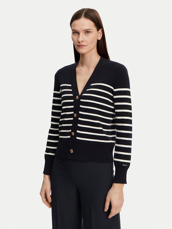 Gant Kardigan 4805319 Granatowy Regular Fit
