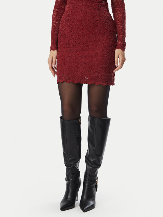 Guess Spódnica mini W6BD59 K7909 Bordowy Regular Fit