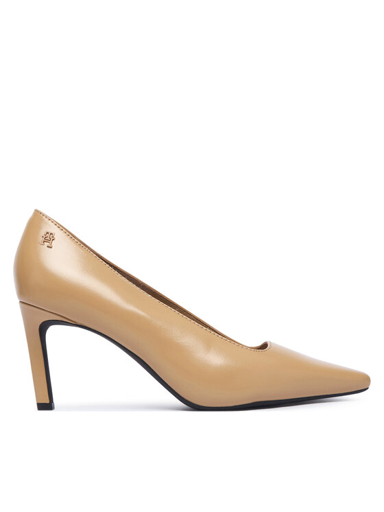 Tommy Hilfiger Szpilki Squared Toe High Heel Lth Pump FW0FW09510 Beżowy