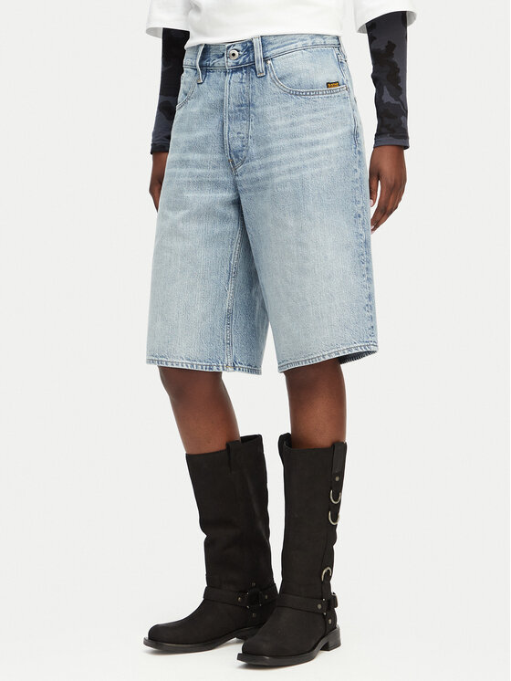 G-Star Raw Szorty jeansowe Clean Edge D28383-E352 Niebieski jasny Wide Fit