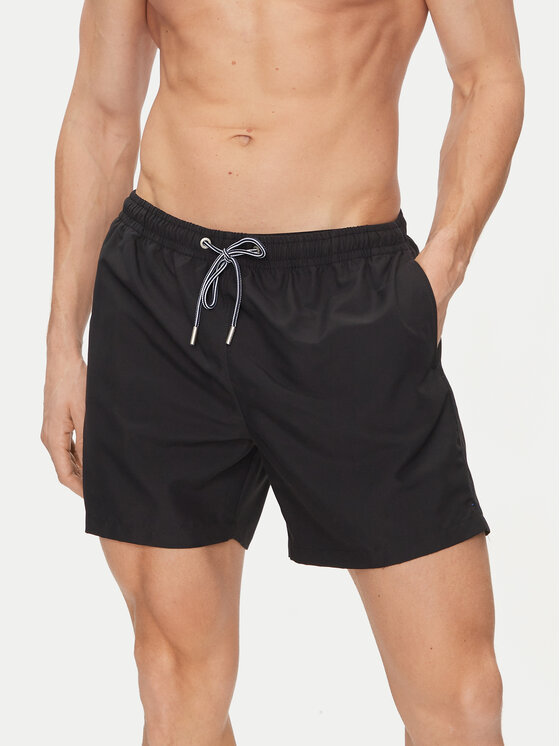 HOM Szorty kąpielowe 402537 Czarny Regular Fit