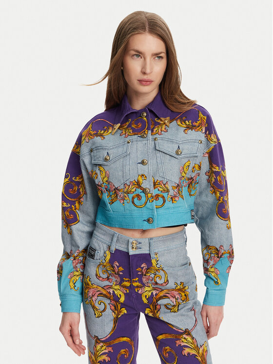 Versace Jeans Couture Kurtka jeansowa 78HAS4P0 Kolorowy Relaxed Fit
