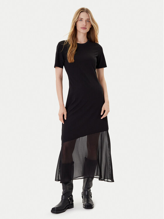 DKNY Sukienka codzienna P5GDFCNA Czarny Regular Fit