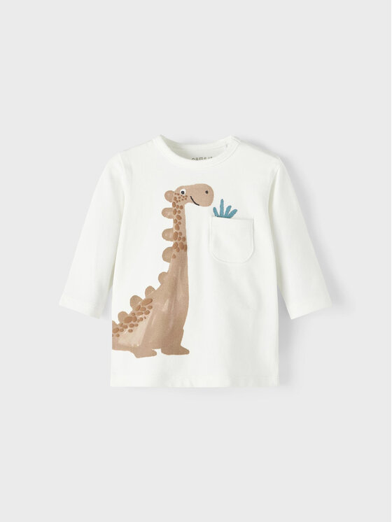 NAME IT Bluzka 13212749 Biały Regular Fit