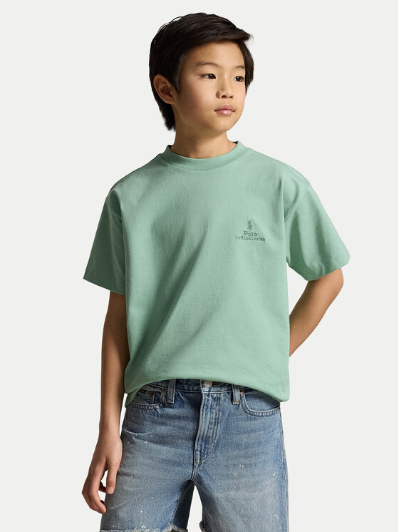 Polo Ralph Lauren T-Shirt 323A12286002 Zielony Oversize
