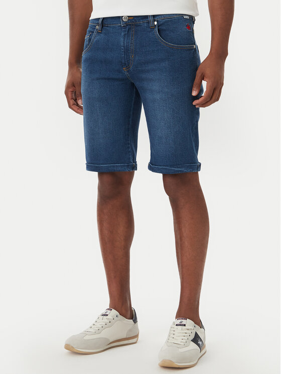 Beverly Hills Polo Club Szorty jeansowe P-SS26M-BJ494360 Niebieski Regular Fit