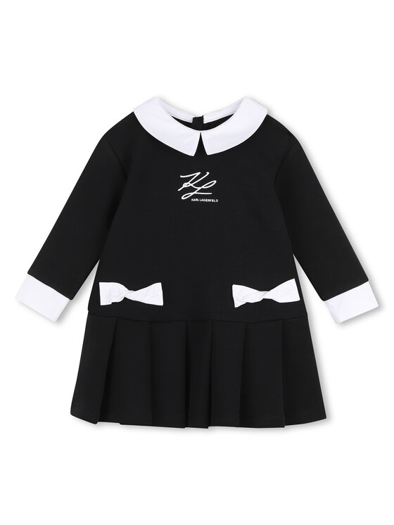 Karl Lagerfeld Kids Sukienka codzienna Z31291 M Czarny Regular Fit