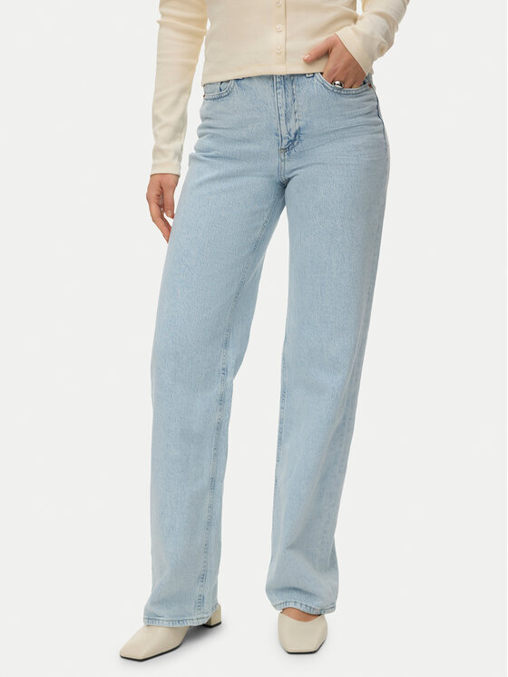 Vero Moda Jeansy Tessa 10345321 Niebieski Wide Leg