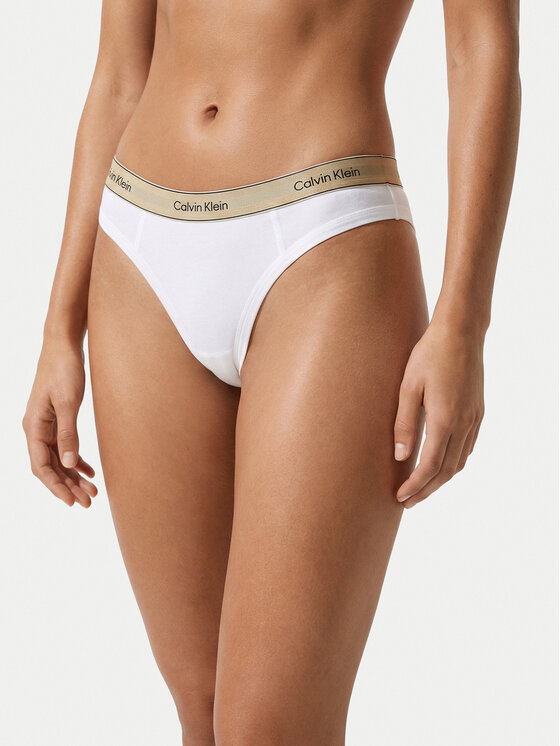Calvin Klein Underwear Stringi LV00QF8771 Biały