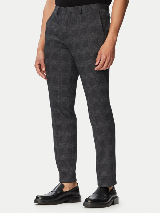 HUGO Chinosy Hesten263H-X 50565367 Szary ciemny Slim Fit