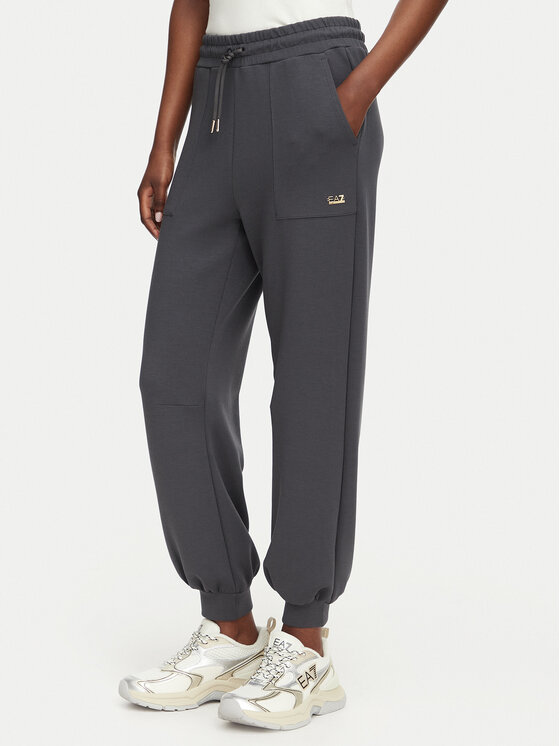 EA7 Emporio Armani Spodnie dresowe 7W000193 AF24375 U8117 Szary ciemny Regular Fit