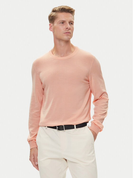 BOSS Sweter Leno-P 50468239 Różowy Slim Fit