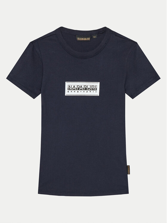 Napapijri T-Shirt Chamois NP0A4HYL S Granatowy Regular Fit