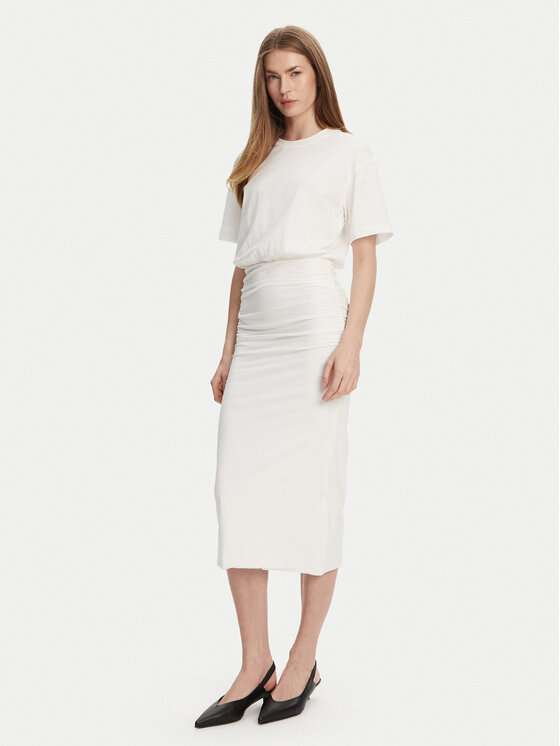 Marella Sukienka codzienna Ileana 2513621014 Biały Slim Fit