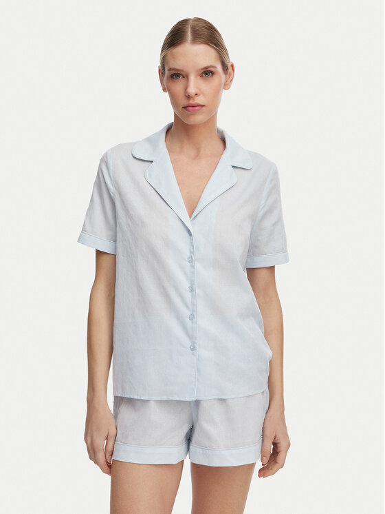 Guess Piżama O6GX00 WN011 Niebieski jasny Regular Fit