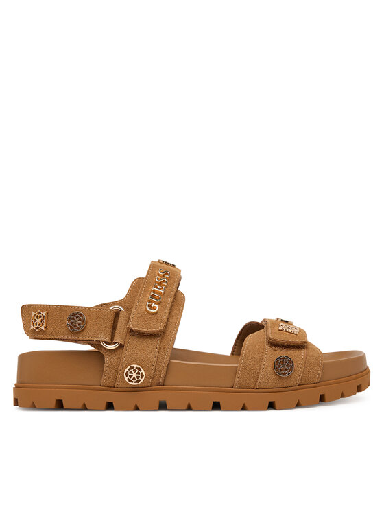 Guess Sandały FLPFLO ESU03 Brązowy