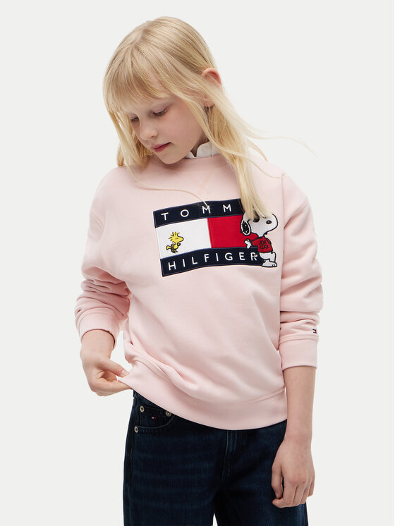 Tommy Hilfiger Bluza Peanuts  KS0KS00764 Różowy jasny Regular Fit